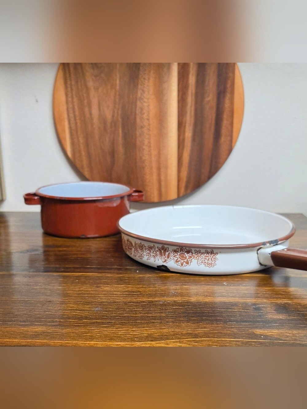 White and Brown Metal Cookware